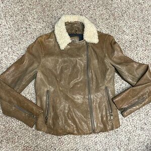 Banana Republic leather/sherling jacket
